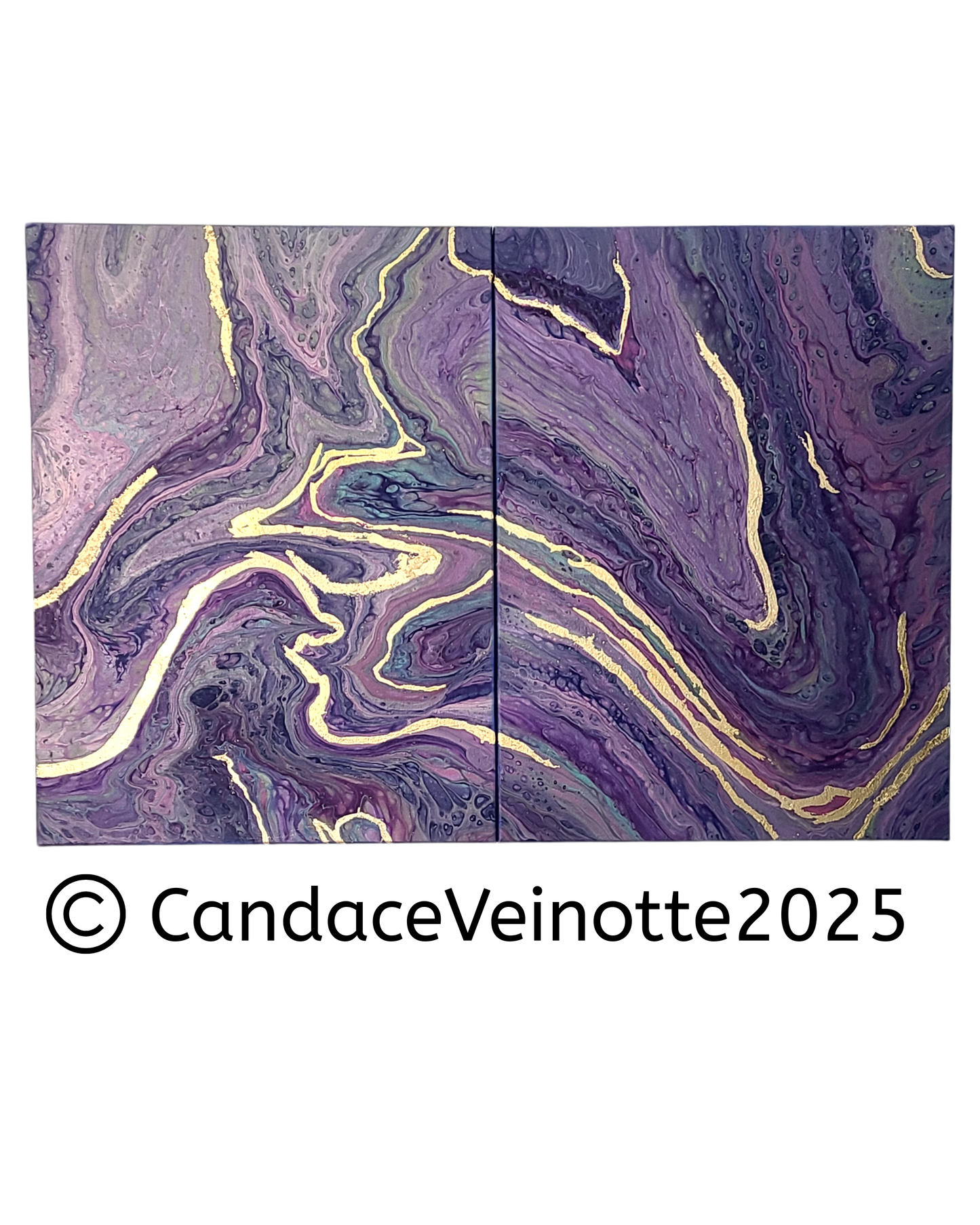 Happiness Diptych Original Acrylic Abstract Painting