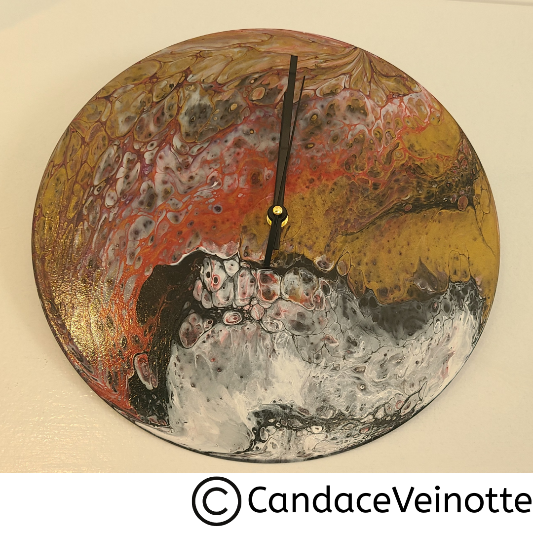 Fire Within ll Art Clock