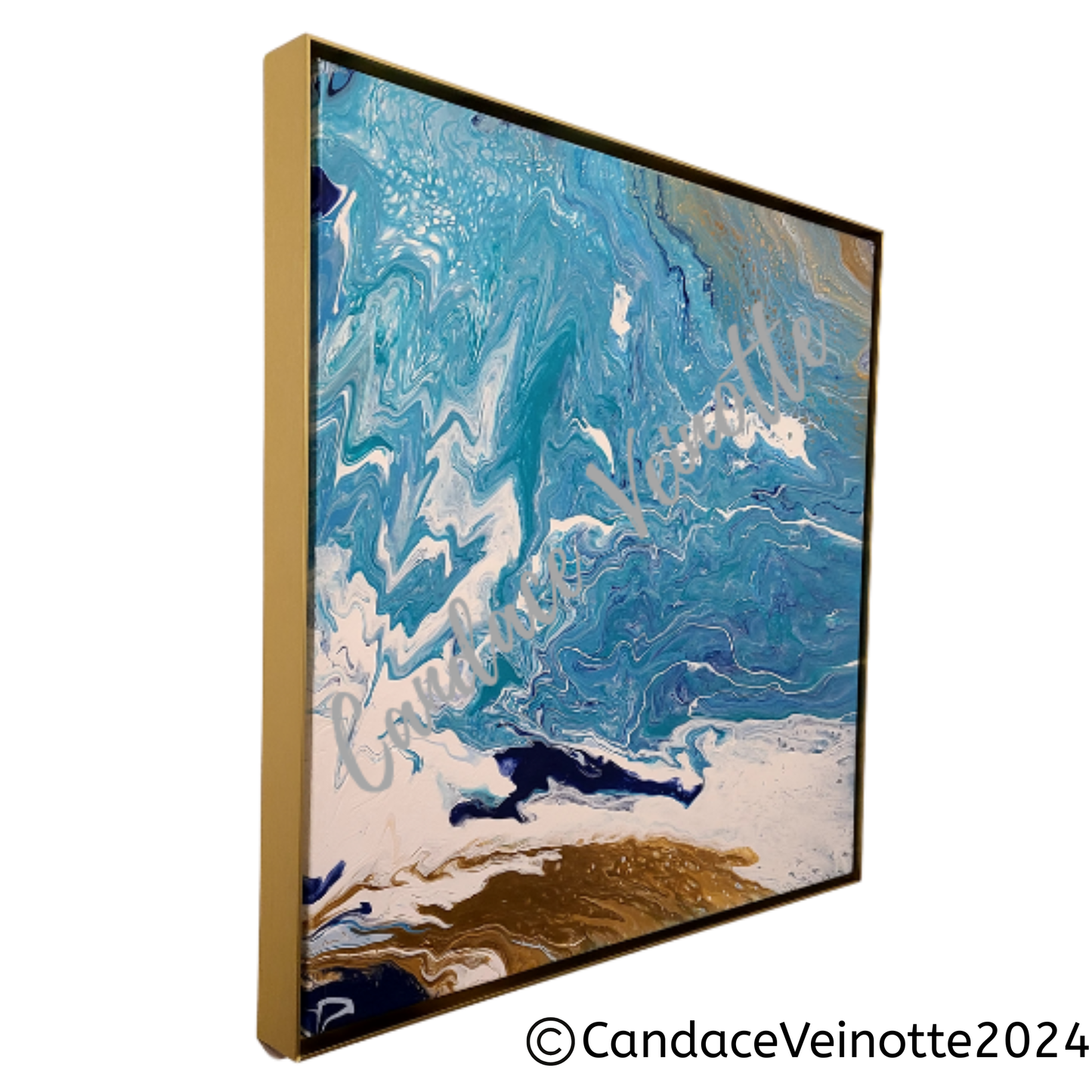 Sunset Dive Original Acrylic Abstract Painting