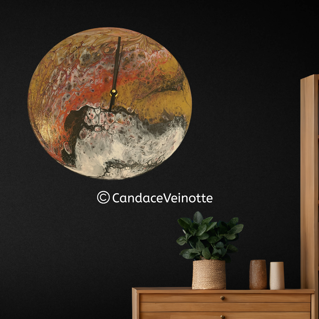Fire Within ll Art Clock