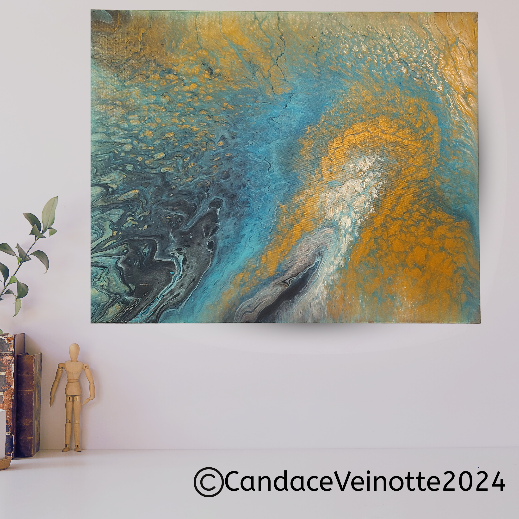 Mazu Original Acrylic Abstract Painting – Candace Veinotte