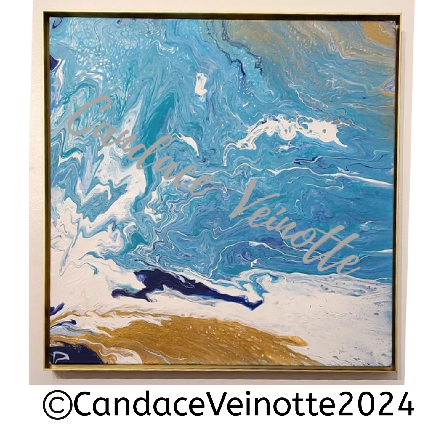 Sunset Dive Original Acrylic Abstract Painting