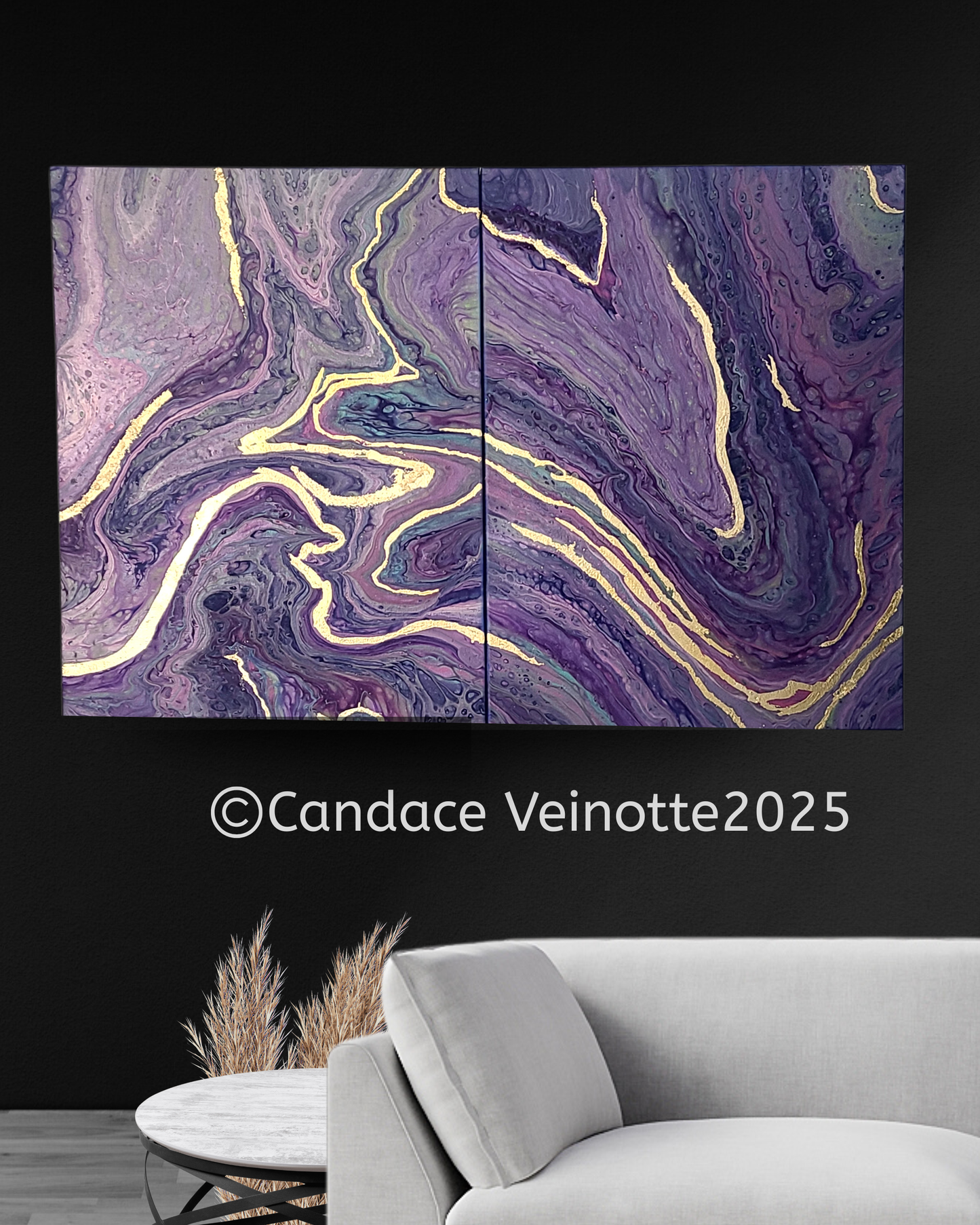 Happiness Diptych Original Acrylic Abstract Painting