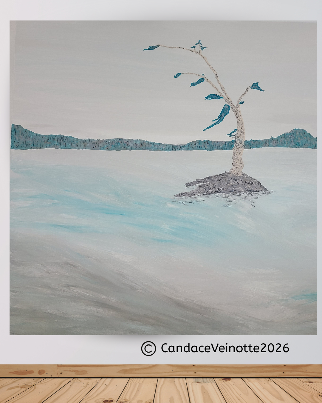 Peninsula Lake Original Acrylic Abstract Painting