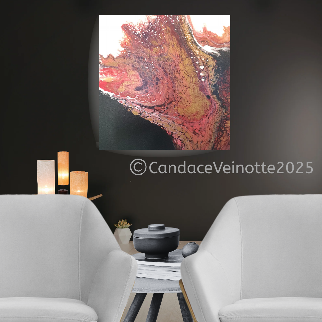 Fire Within Original Acrylic Abstract Painting