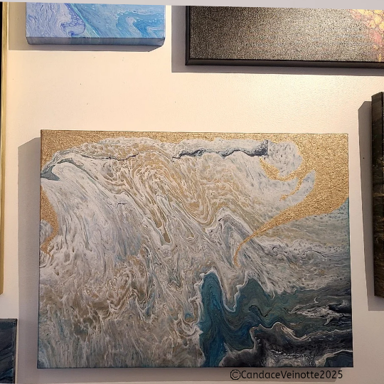 Golden Shores Original Acrylic Abstract Painting