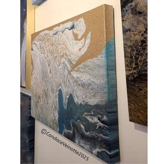 Golden Shores Original Acrylic Abstract Painting