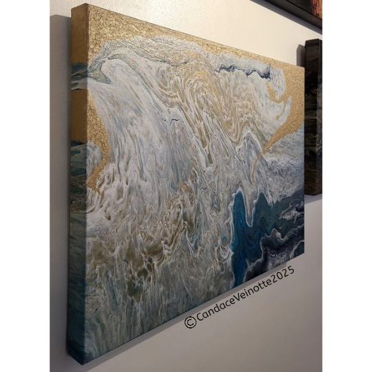 Golden Shores Original Acrylic Abstract Painting
