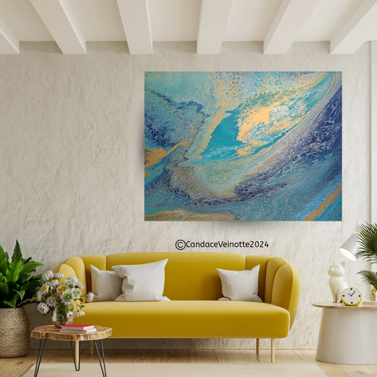 Solomon 48' x 36" x 1.5" Original Acrylic Abstract Painting