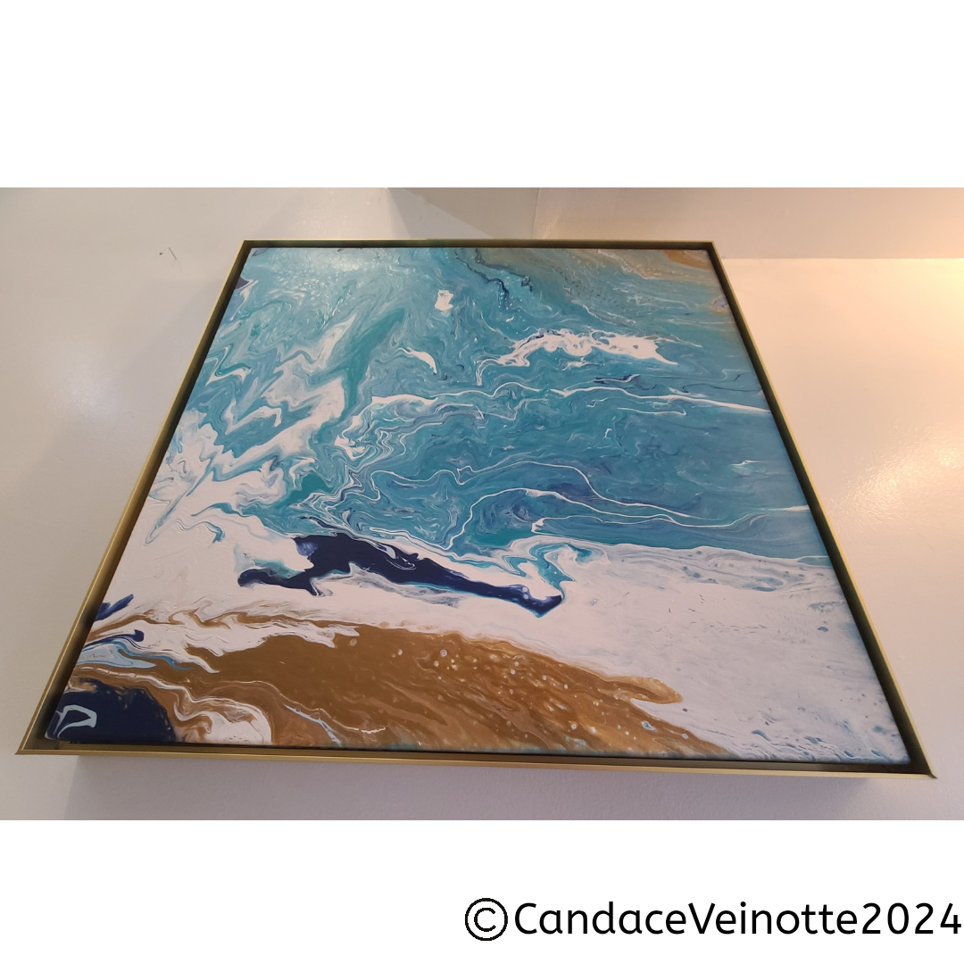 Sunset Dive Original Acrylic Abstract Painting