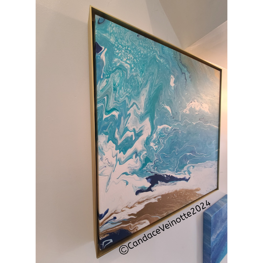 Sunset Dive Original Acrylic Abstract Painting