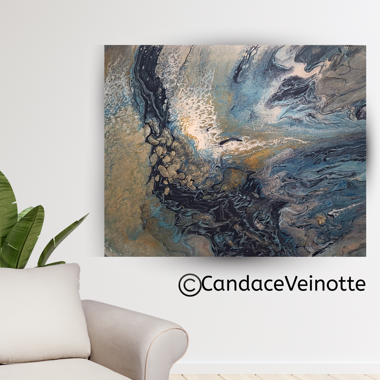 The Bay Original Acrylic Abstract Painting